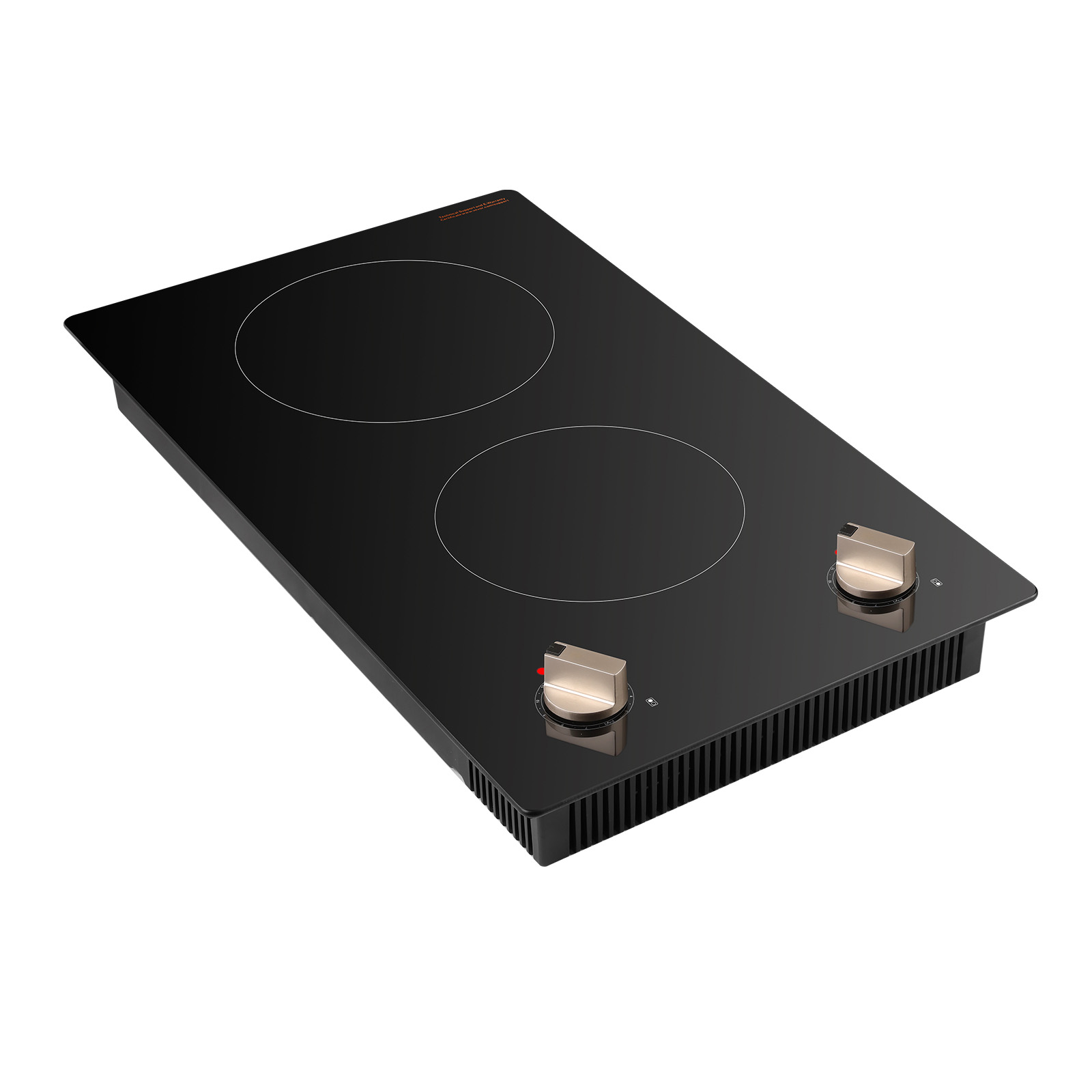1800W 2 Burner Induction Cooktop Electric Countertop Burner Knob Control_voghion.com